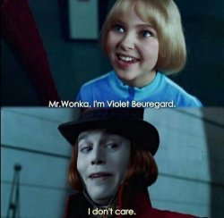 Willy Wonka I Don't Care Meme Template