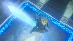 Link putting the master sword in the air Meme Template