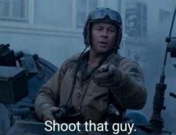 Brad Pitt Fury Meme Template