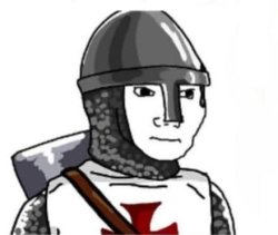 Crusader Chad Meme Template