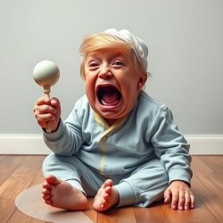 Trump throwing a baby fit Meme Template