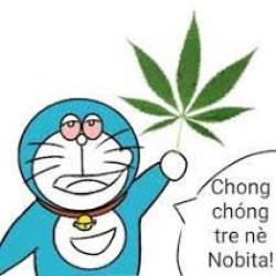 Doreamon giving Weed Meme Template