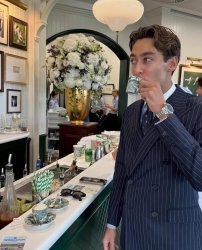 George Russell sips teas Meme Template