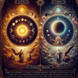 Alpha and Omega as “the ceaseless praise” of celestial harmonies Meme Template