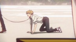 Denji on a leash Meme Template