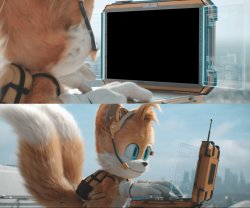 Tails’ computer Meme Template