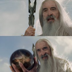 Saruman atop Orthanc Meme Template