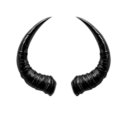 Black Demon Horns Meme Template