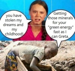 Greta Thunberg Cave Cult Meme Template