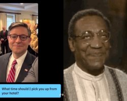 Mike Johnson Big Beautiful Bill Cosby Meme Template