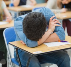 Boy sleeping on desk Meme Template