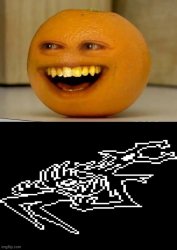 Annoying Orange annoys The Roaring Knight Meme Template