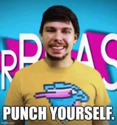 Punch yourself Meme Template