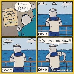 Join the navy to see the world Meme Template