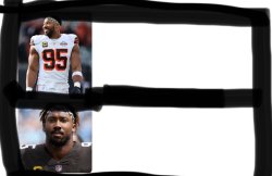 Sad and happy Miles Garret Meme Template