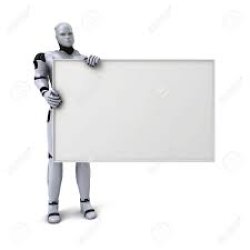 Robot holding sign Meme Template