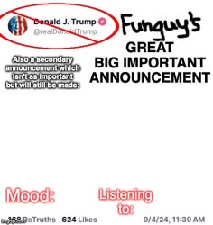 Funguy's announcement temp (made by Shadow) Meme Template