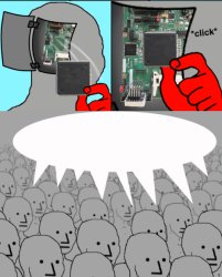 NPC Chip Crowd Meme Template