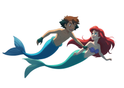 ash x ariel Meme Template