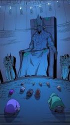 Big and tall king sitting on throne Meme Template