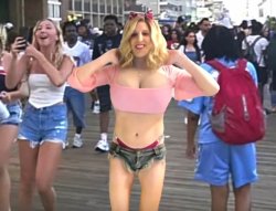 Bouncy Blonde Dolly Denver Shoemaker on the Boardwalk Meme Template
