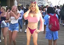 Denver Shoemaker Drops Bottoms on the Boardwalk in Ocean City Meme Template