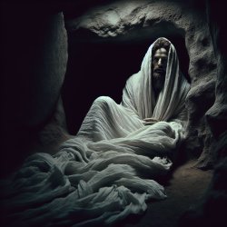 Lazareth wound in graveclothing coming forth from the tomb Meme Template