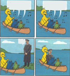 Hitler canoe Meme Template