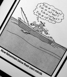Fish or Cut Bait Far Side Meme Template