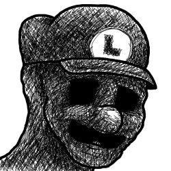 depressed luigi wojakl Meme Template