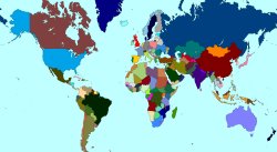 World map with unrecognized countries Meme Template