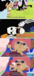 Chopper stayed put Sabaody arc Meme Template