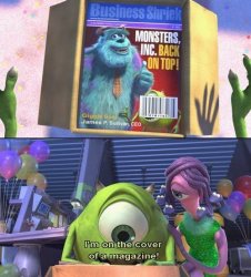 mike wazowski made the cover Meme Template