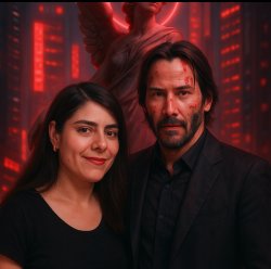 Viviana Díaz y John Wick juntos Meme Template