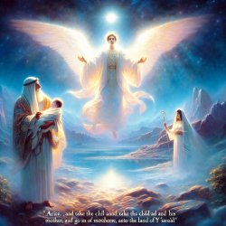 AN ANGEL APPEARED IN A DREAM to Yosěph saying, “Arise, and take Meme Template