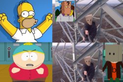 The Simpsons vs. South Park. Meme Template