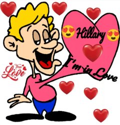 Hillary Heart Throb Meme Template