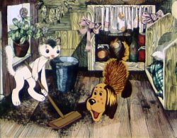 How the Dog and the Kitten Washed the Floor Meme Template