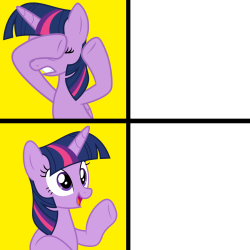 Twilight Sparkle Drake Meme Template