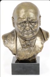 Churchill cursed statue Meme Template