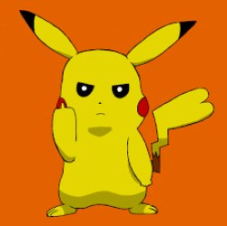 Pikachu with middle finger Meme Template