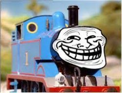 Thomas the tank engine troll face Meme Template