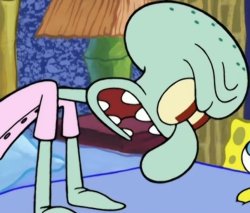 Angry squidward Meme Template