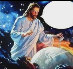 Jesus creating the Earth Meme Template