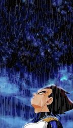Vegeta in the rain Meme Template