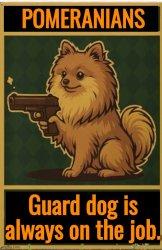 Pomeranian Security Meme Template