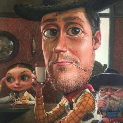 Woody at Bar Having a glass of milk Meme Template