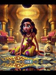 Black Woman with Money Cartoon Meme Template