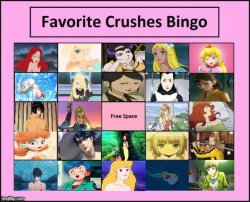 crushes bingo 1 Meme Template