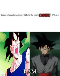who asks who's the real goku ? Meme Template